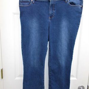 Talbots Like New Straight Crop Blue Jeans Pre-Owned Size 16